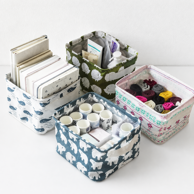 CouldNook Fabric Storage Basket - Small Printed Pattern Choices