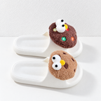 CouldNook Cartoon Eye EVA Slides - Cookie Face Strap