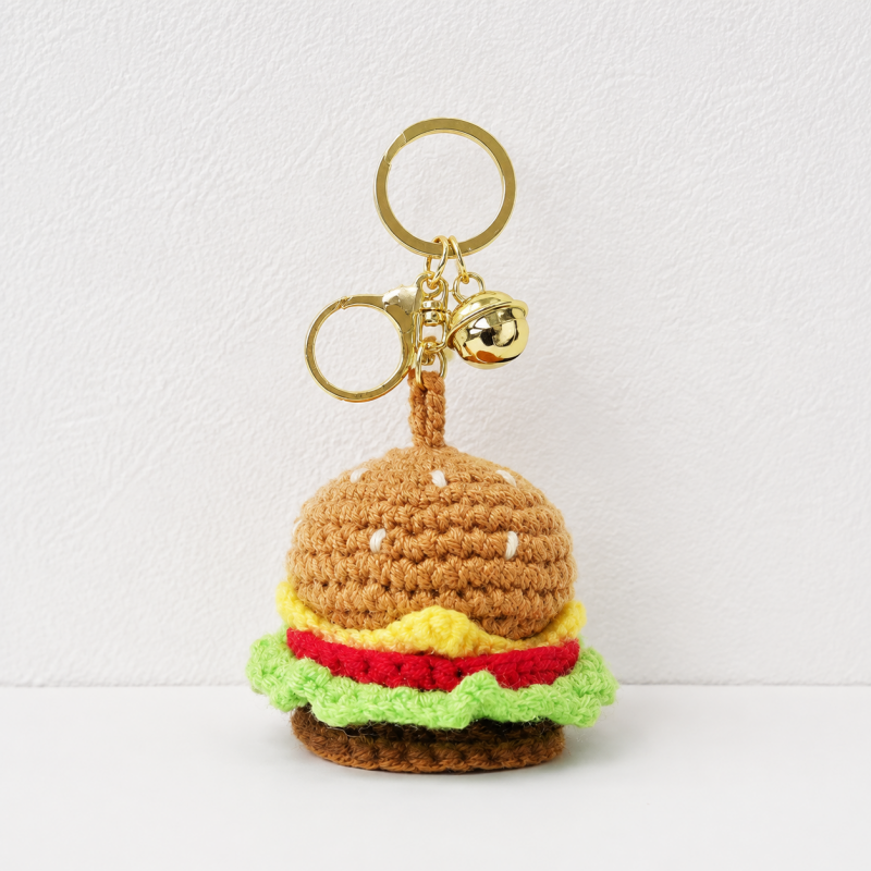 CouldNook Fast Food Keychain - Burger and Fries Shapes