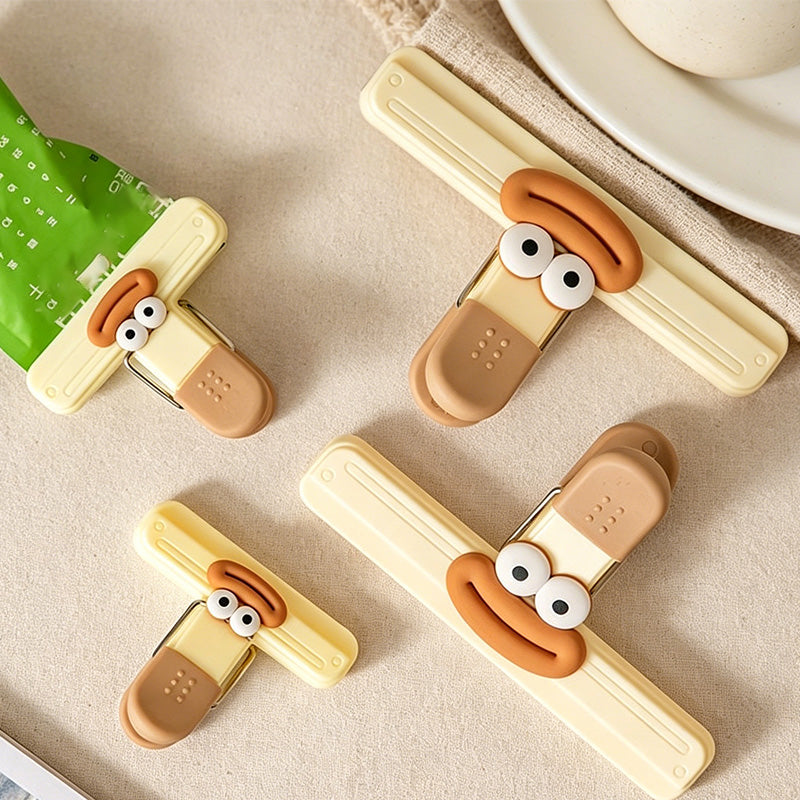 Food Bag Sealing Clip - Removable Cartoon Mouth Plastic Kitchen Food Storage Sealer Clip (Dual Size)
