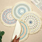 CouldNook Bohemian Tassel Placemat - Aesthetic Woven Table Mat