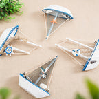 CouldNookMediterranean Wooden Sailboat Model - Nautical Table Decor Ornament
