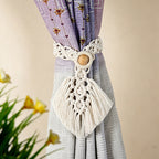 CouldNook Macrame Curtain Tieback - Window Drapery Accent