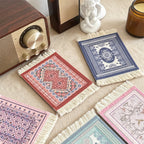 CouldNook Vintage Ethnic Tassel Placemat - Artistic Floral Insulation Pad