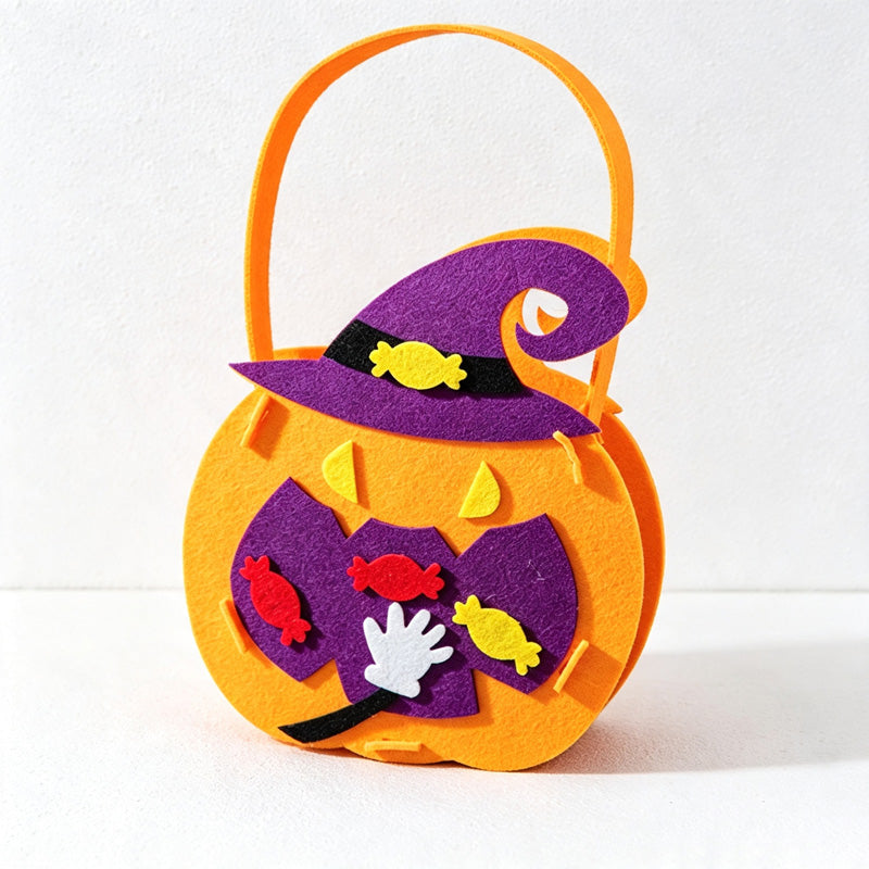 CloudNook Halloween Felt Candy Bag‑Kids Trick or Treat Handbag