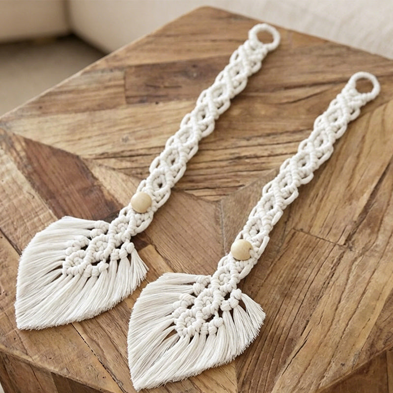 CouldNook Macrame Curtain Tieback - Window Drapery Accent