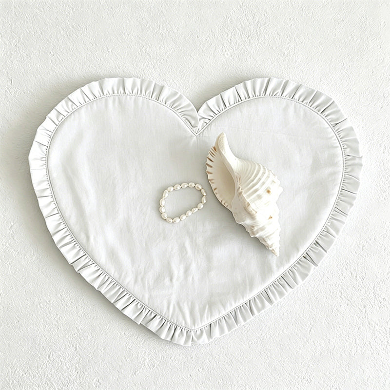 CouldNook Lace Heart Large Placemat - Aesthetic Fabric Table Decor