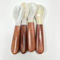 CouldNook Compact Shell Dessert Spoon - Natural Wood Handle