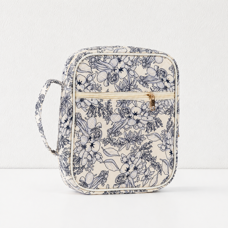 CouldNook Quilted Cotton Book Storage Bag‑Portable Travel Prayer Book Protector Pouch