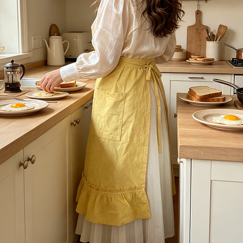CouldNook Solid Gathered Apron - Flowing Color Choice Layer
