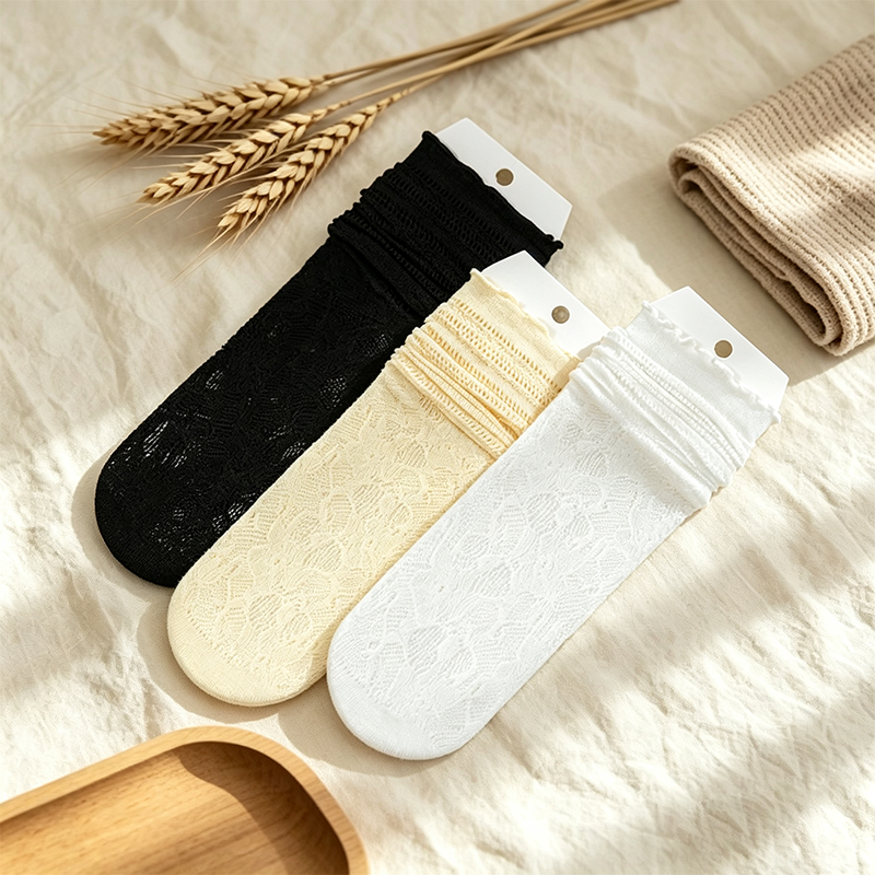 CouldNook Heel Free Knit Footie Socks - Indoor Shoe Accent