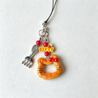 CloudNook Cat Pretzel Bag Charm‑Cute Resin Phone Strap