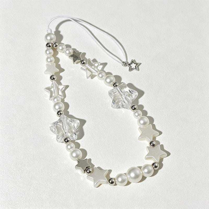 CouldNook Pearl Star Pendant Phone Strap - Phone-Case Connector Hardware