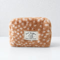 CouldNook Fawn Pattern Pouch - Plush Surface and Zipper Opening