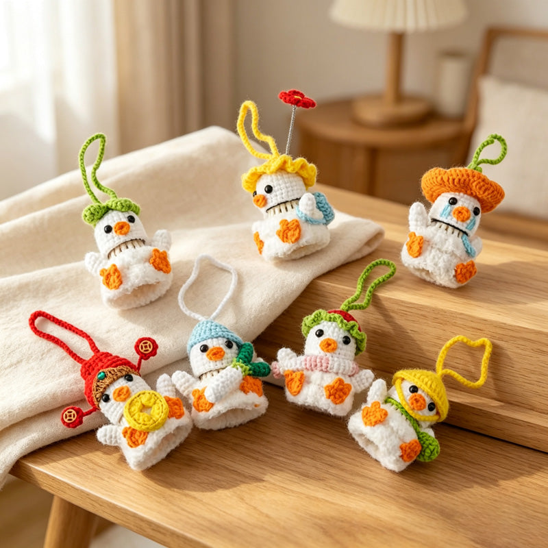 CouldNook Yarn Duck Hanging Ornament - Seasonal Costume Details