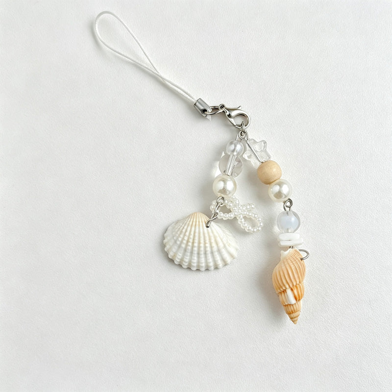 CloudNook Seashell Conch Charm‑Ocean Style Bag Keychain