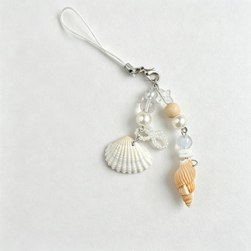 CloudNook Seashell Conch Charm‑Ocean Style Bag Keychain