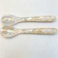 White Crushed Shell Mini Dessert Spoon