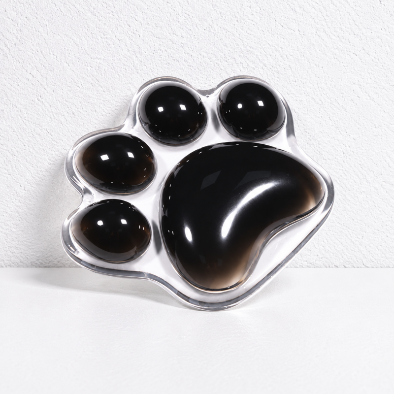 CouldNook Transparent Wrist Rest - Rounded Paw-Shaped Desk Cushion