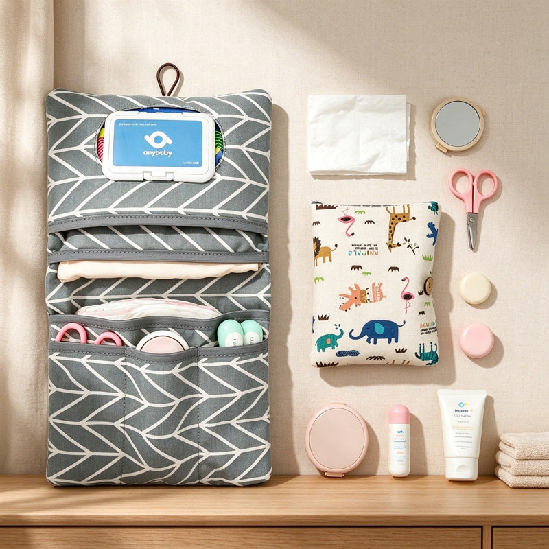Foldable Cotton Diaper and Wipes Organizer