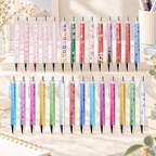 CouldNook Illustrated Ballpoint Pen - Clear Shell and Decorative Paper Insert