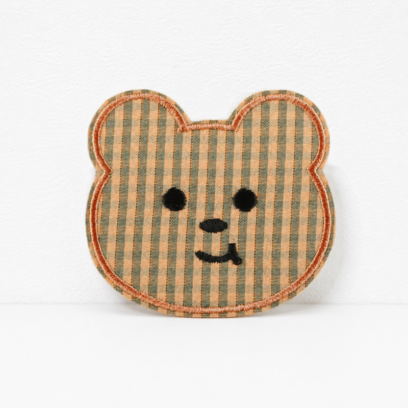CouldNook Gingham Character Patch - Fruit Animal and Shape Designs