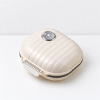 CouldNook Ribbed Pill Box - Rounded Case and Clear Inner Covers