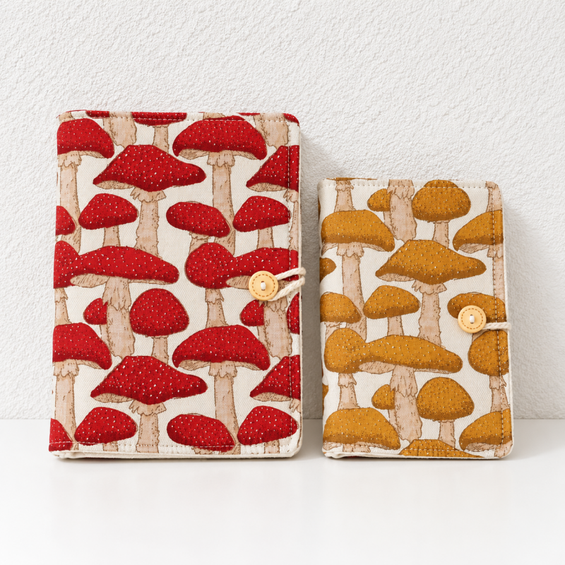 CouldNook Mushroom Ring Binder Notebook - Snap Strap Cover