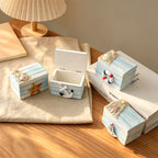 CouldNook Miniature Nautical Lifebuoy Box - Rustic Coastal Storage Decor