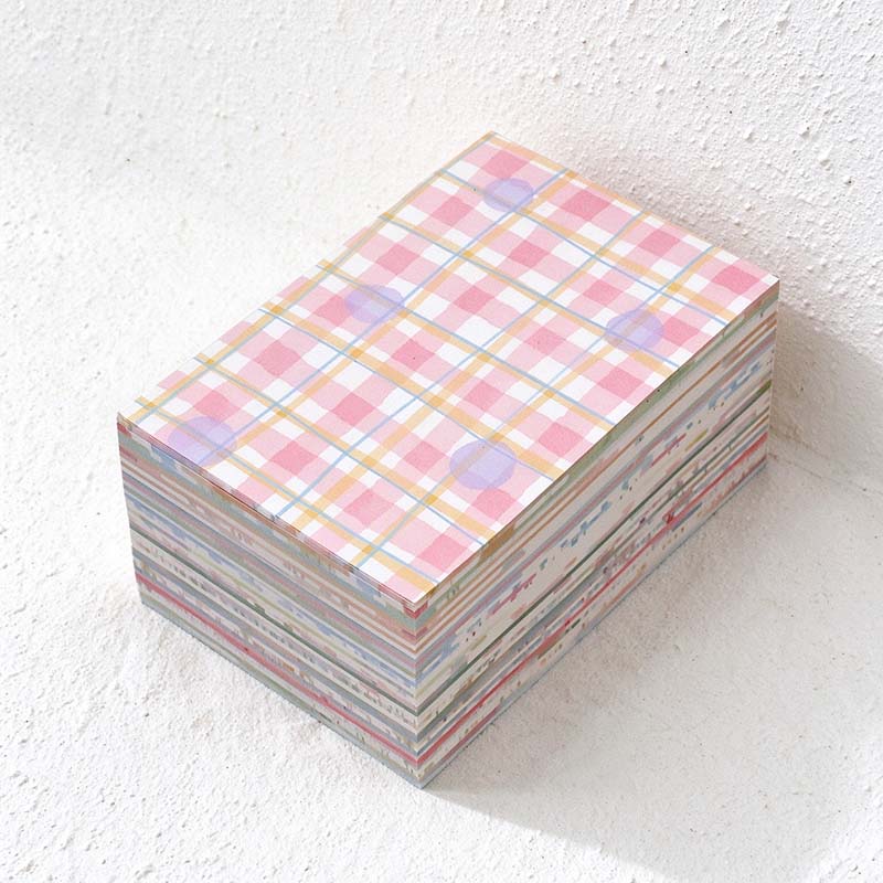 CouldNook Patterned Memo Paper Block - Pastel Prints And Loose Sheets
