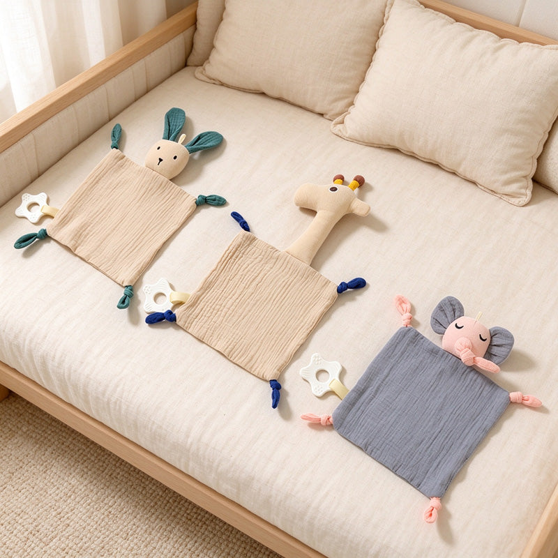 Animal Crinkle Comfort Cloth with Knotted Corners