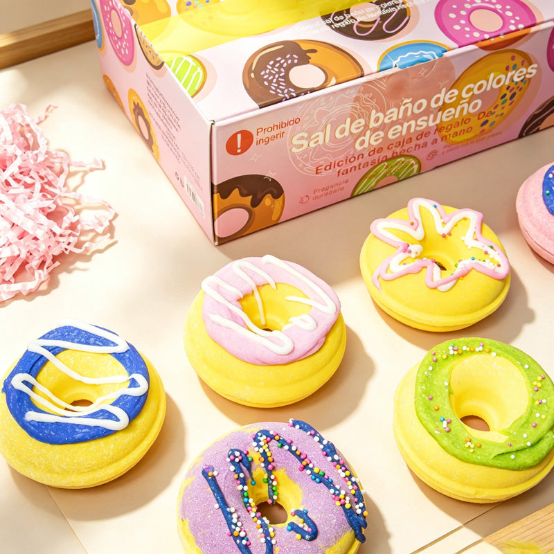 CouldNook Donut Bath Bomb - Assorted Color Fizzing Ring