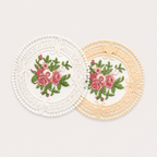 CouldNook Embroidered Floral Lace Coaster - Soft Dining Accent