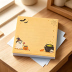 CouldNook Witch Ghost Sticky Notes - Ruled Center and Pumpkin Scene