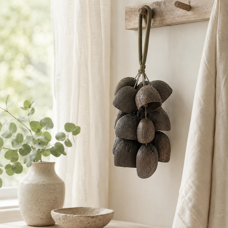 CouldNook Natural Seed Wind Chime - Boho Shaker Tapestry