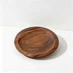CouldNook Walnut Wood Platter - Wide Rounded Serving Tray