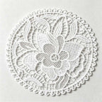 CouldNook Round Floral Lace Coaster - Five White Designs