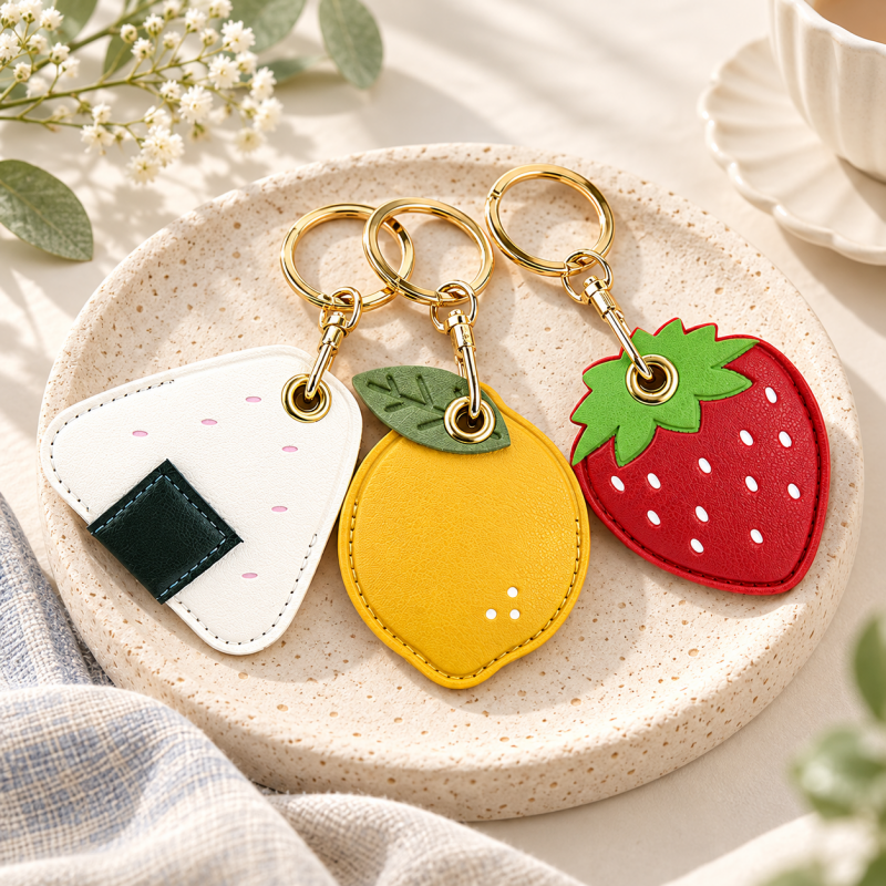 Key Fob Holder - Stitched Character Cover and Ring