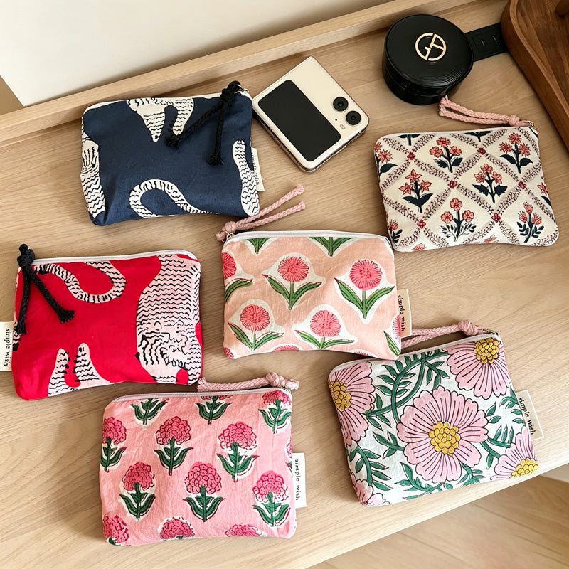 CouldNook Printed Mini Pouch - Six Floral and Animal Designs