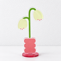 CouldNook Flower Memo Clip - Printed Acrylic Stem And Round Base