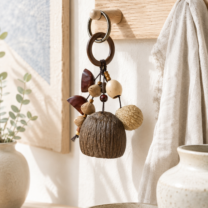 CouldNook Botanical Seed Shell Charm - Acoustic Bag Pendant