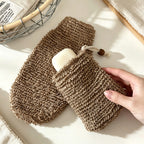 CouldNook Fake Linen Soap Saver Pouch - Drawstring Lathering Bag