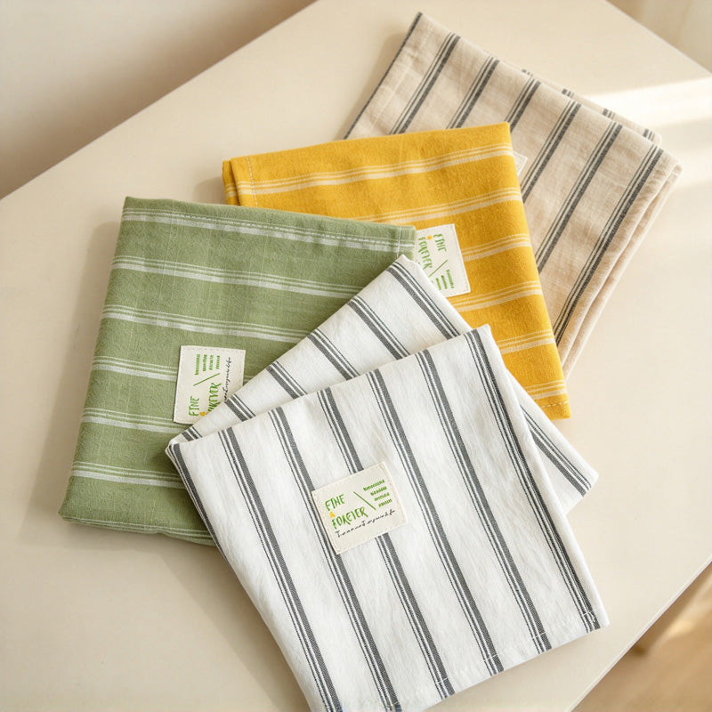 CouldNook Striped Kitchen Cloth - Hanging Loop And Sewn Label