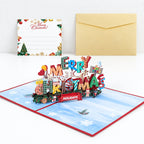 CouldNook Christmas Pop Up Greeting Card - Dimensional Holiday Scenes