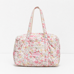 CouldNook Quilted Floral Tote Bag - Long Handles and Size Options