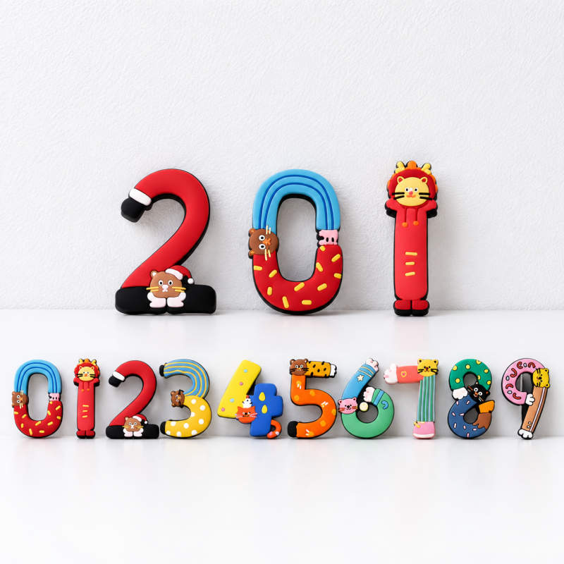 CouldNook Animal Design Acrylic Door Number Set - Colorful Printed Digits