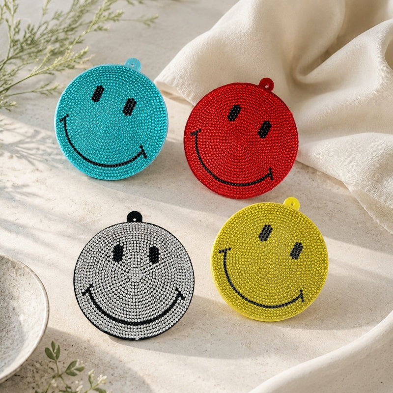 CouldNook Rhinestone Smiley Face Charm - Star Bag Pendant