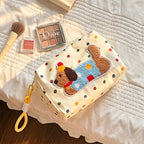CouldNook Portable Travel Cosmetic Bag - Soft Canvas Toiletry Pouch