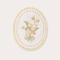 CouldNook Lily of the Valley Embroidered Lace Doily- Soft Dining Accent