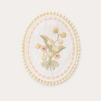 CouldNook Lily of the Valley Embroidered Lace Doily- Soft Dining Accent